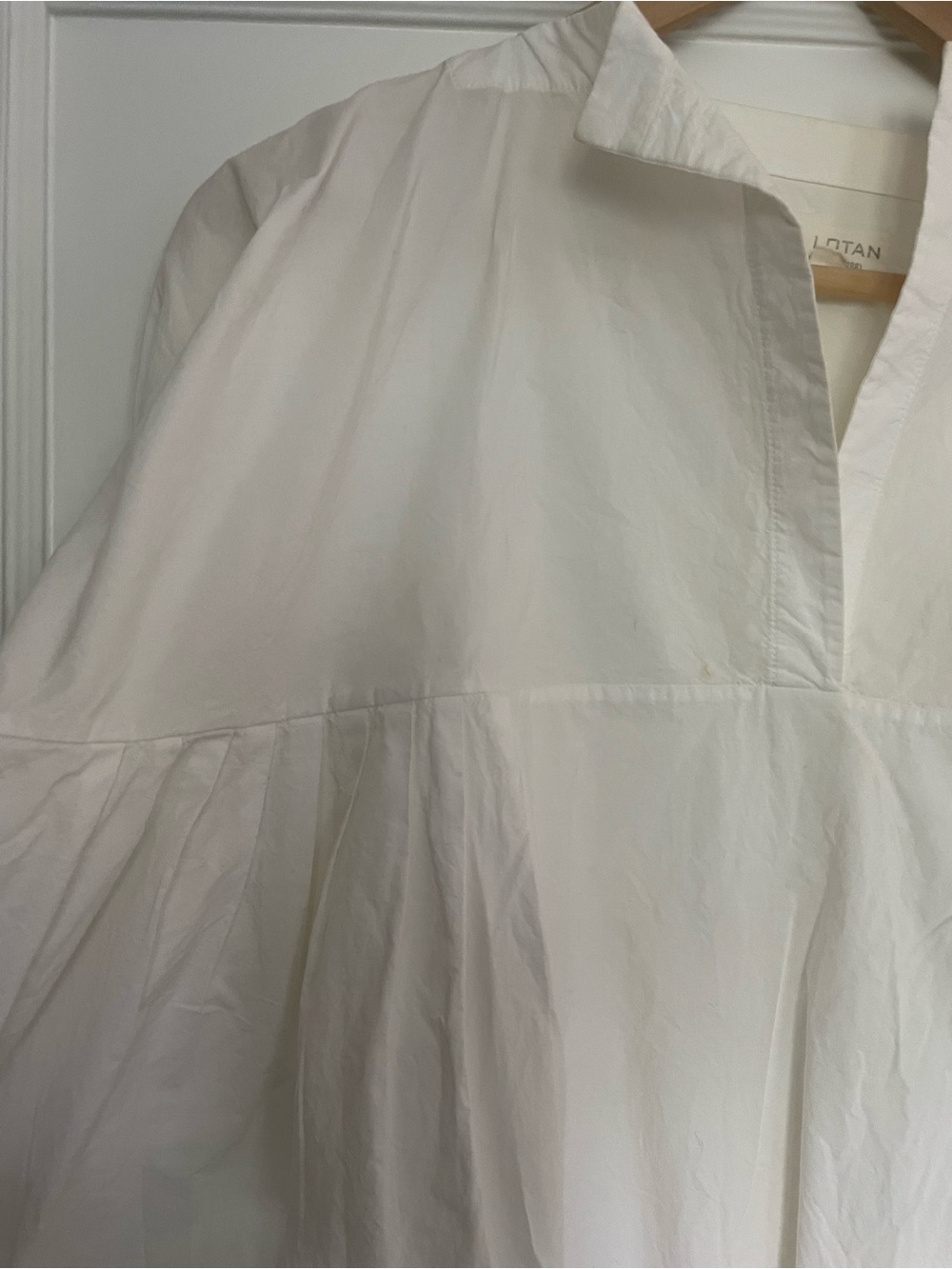 Nili Lotan White Cotton Poplin Tunic Popover, size S - Picture 4 of 13